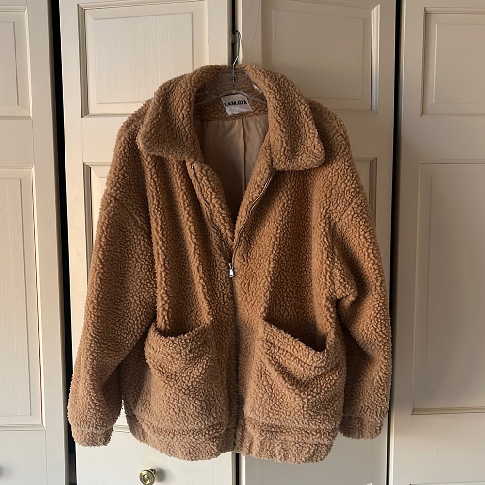 I.M.GIA Pixie Coat in Caramel - Teddy Coat